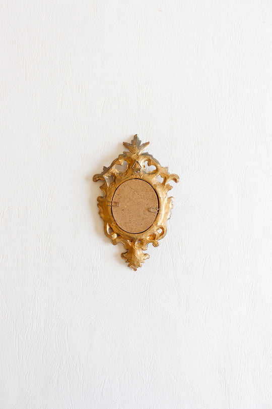vintage italian petite gilt mirror
