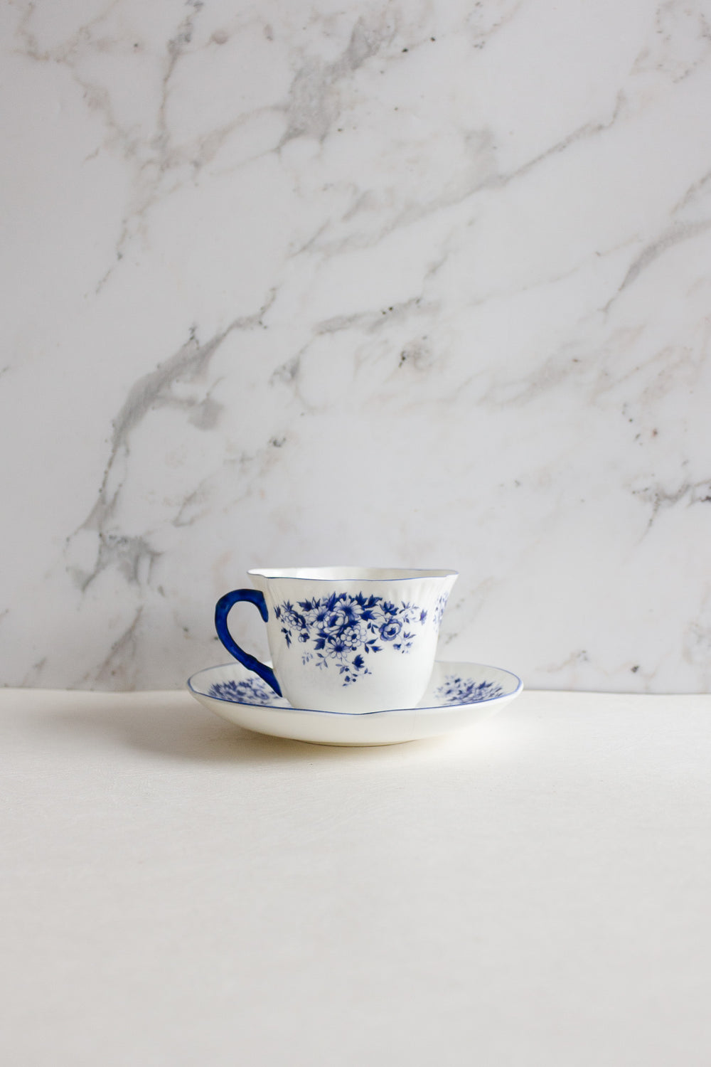 vintage English royal york hand "petite blue" teacup