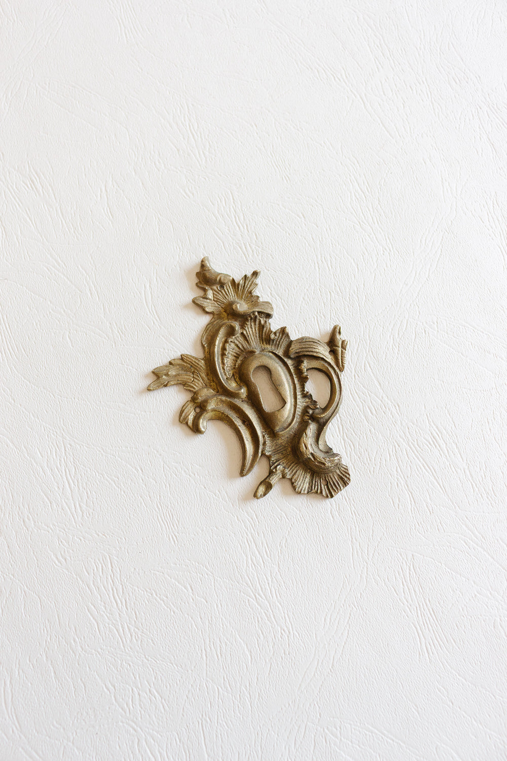 large antique french art nouveau key hole escutcheon