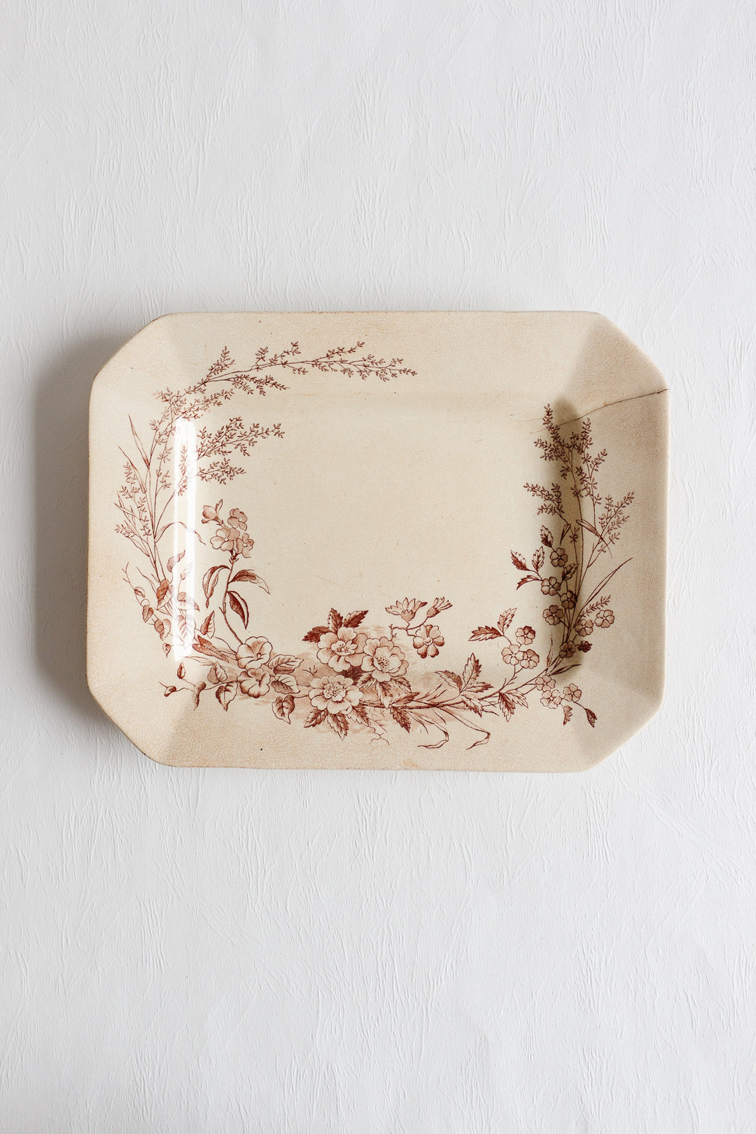 1888 english "montreal" cliff stoneware platter pair