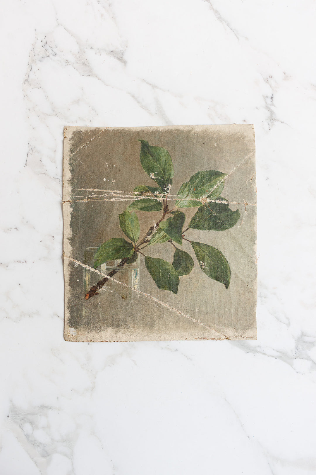 antique french canvas art