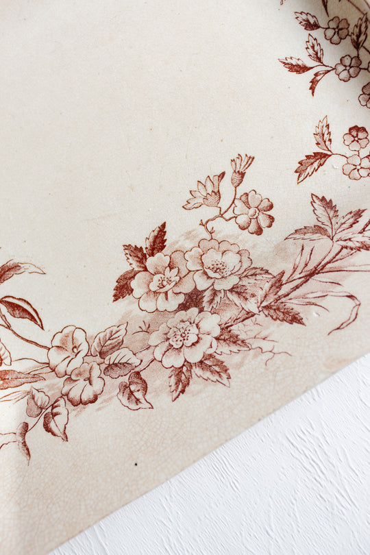 1888 english "montreal" cliff stoneware platter pair