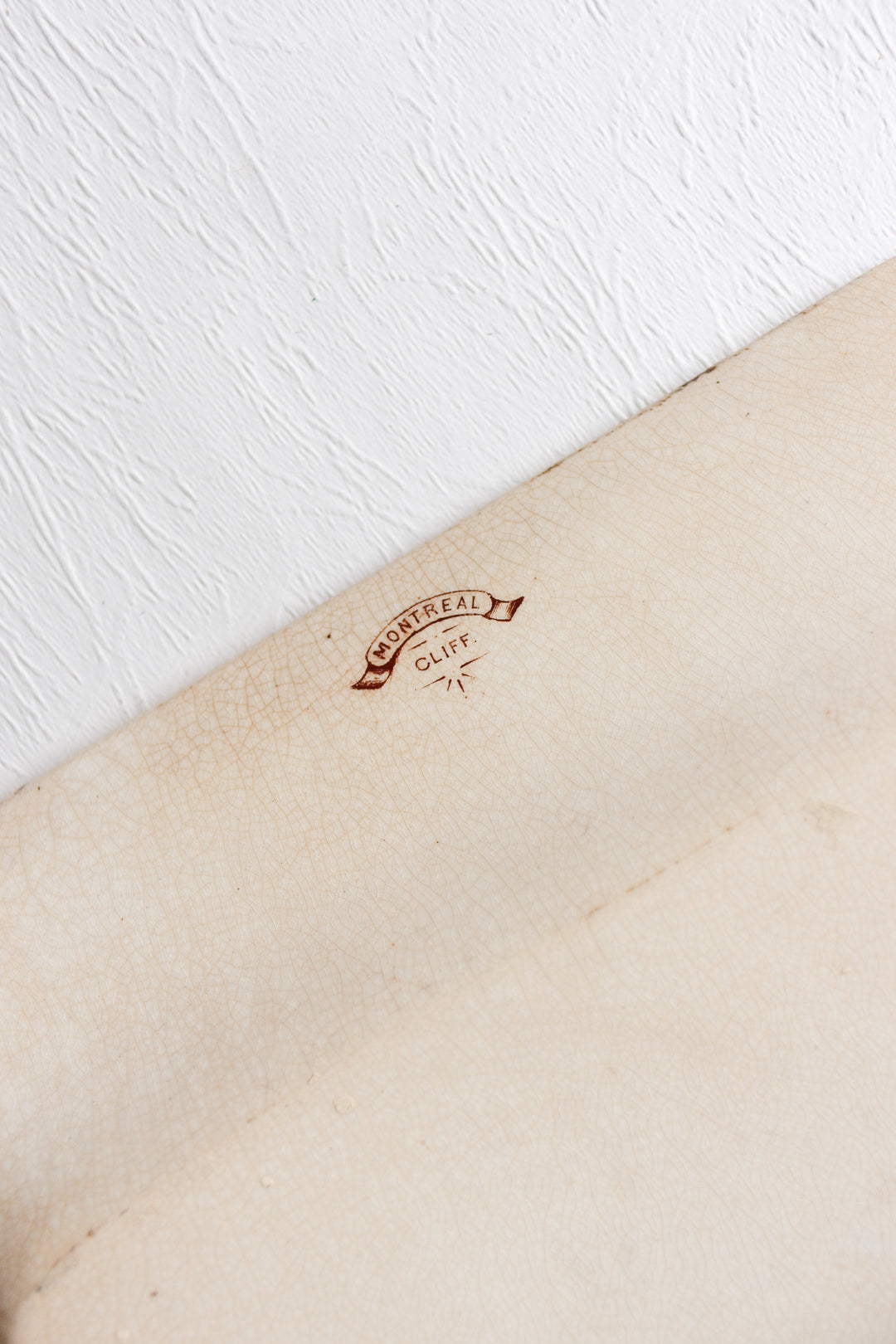 1888 english "montreal" cliff stoneware platter pair