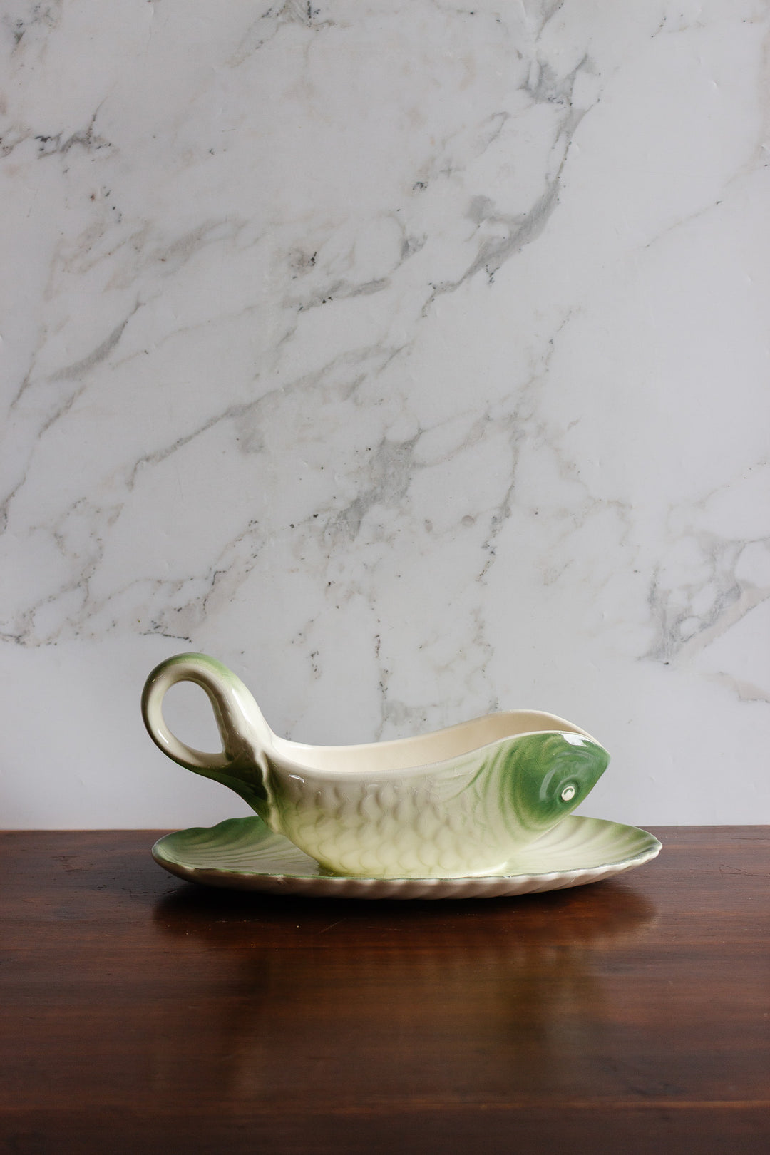 Longwy gravy boat circa 1890 to 1920