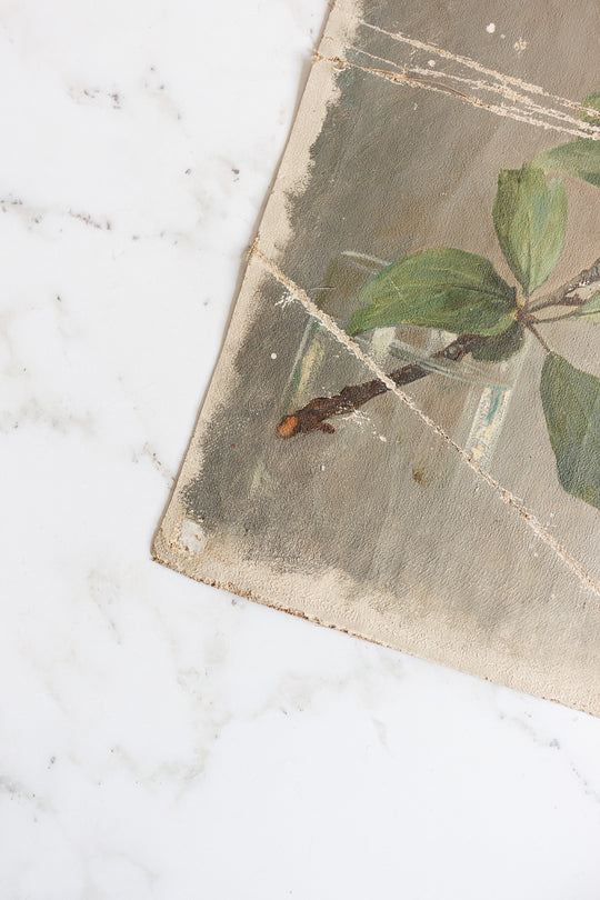 antique french canvas art