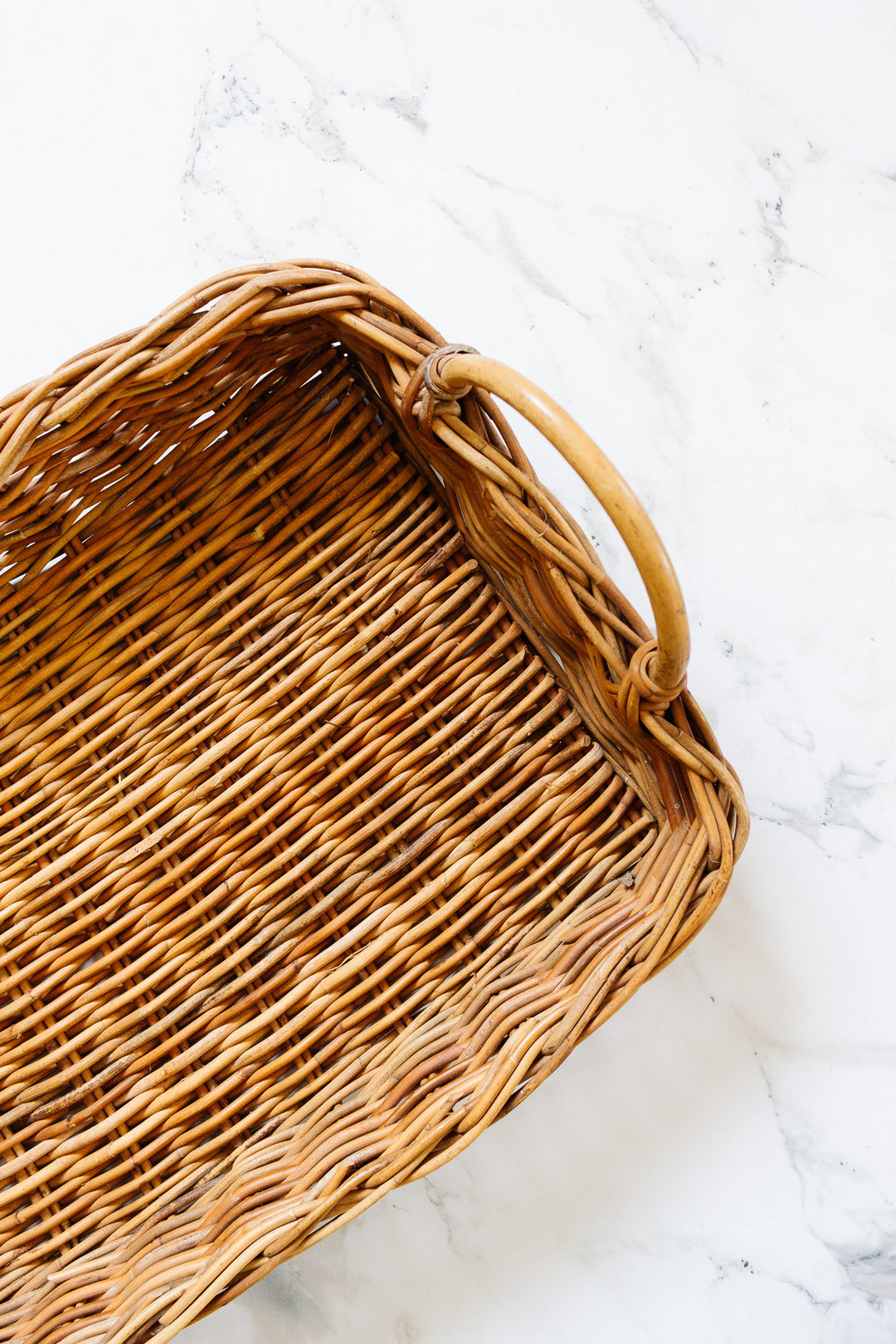 vintage french wicker tray