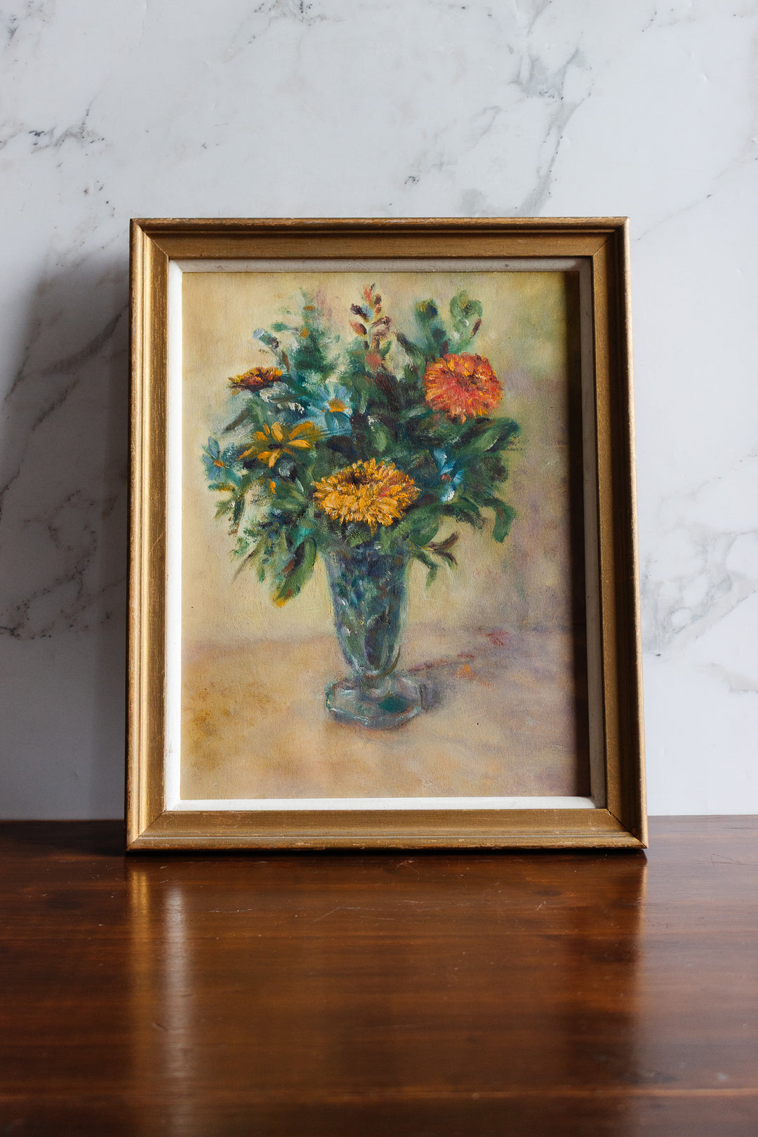bouquet dans un vase de fleuriste