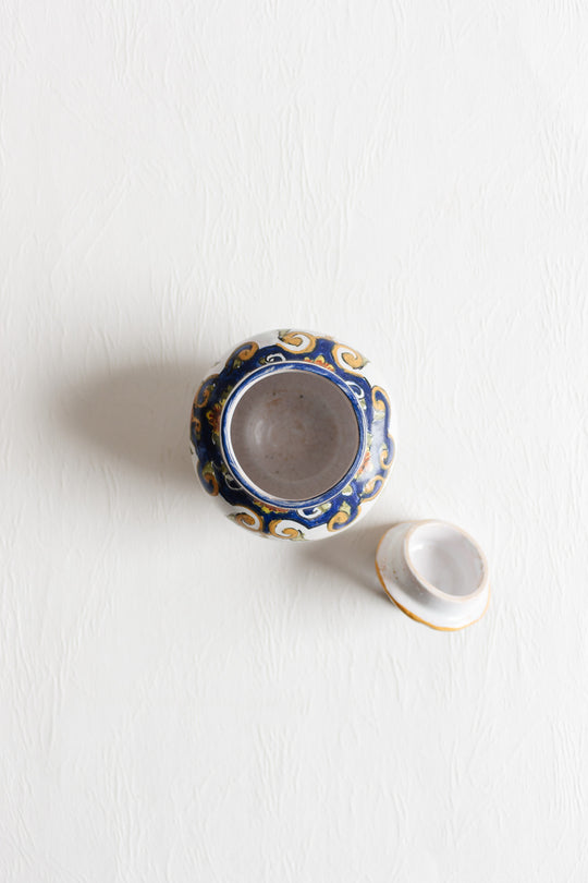 1890s henri delcourt faïence condiment service on tray