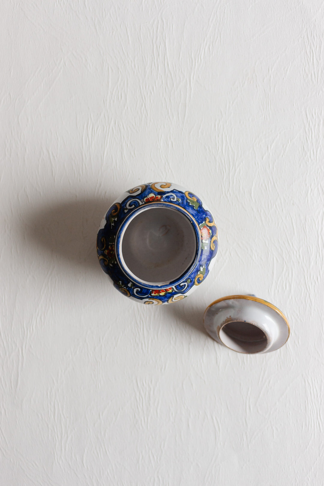 1890s henri delcourt faïence condiment service on tray