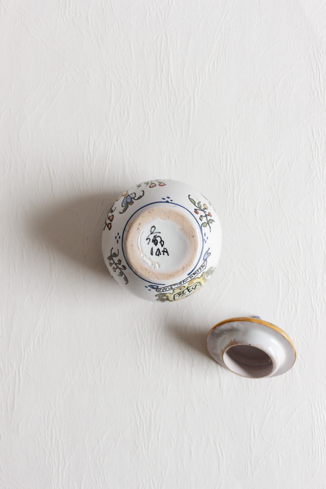 1890s henri delcourt faïence condiment service on tray