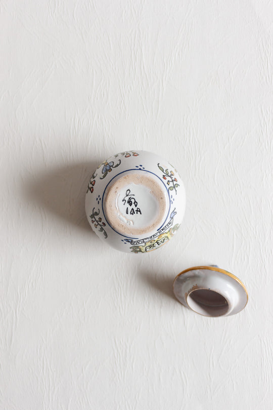 1890s henri delcourt faïence condiment service on tray