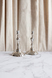 pair of 1920s French art nouveau silver plate candlesticks