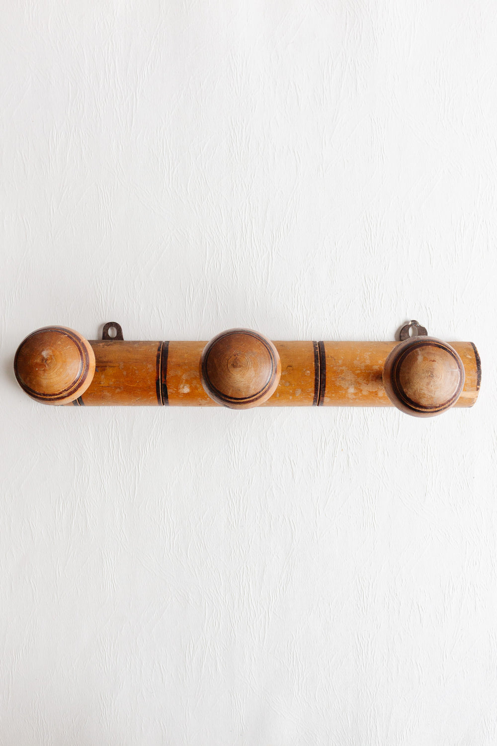 vintage french carved wood portemanteau