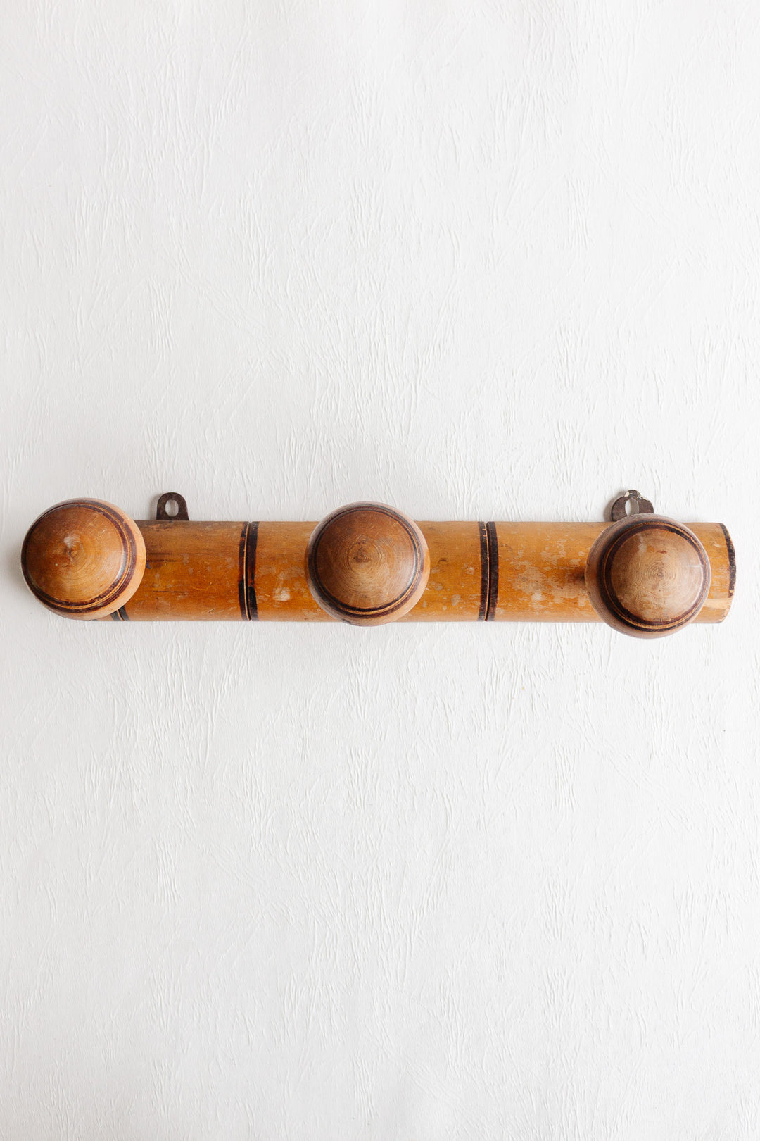 vintage french carved wood portemanteau
