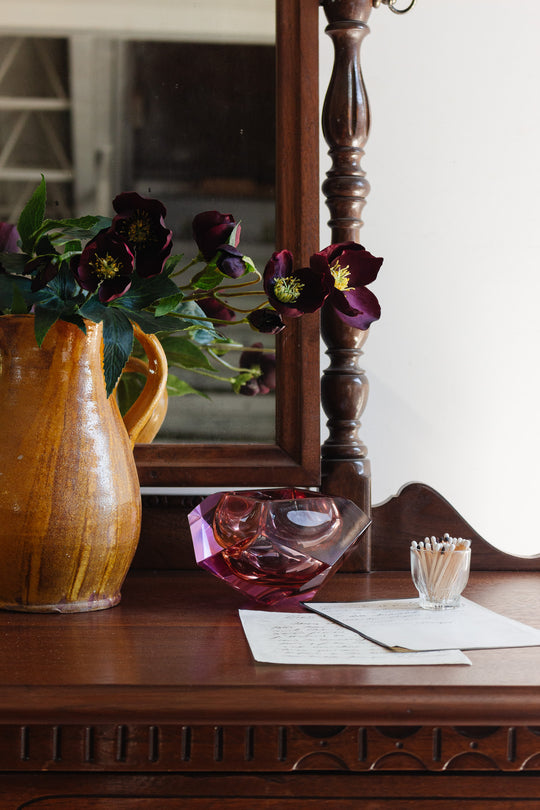 1960s italian murano glass multi faceted sommerso glass bowl attributed to flavio poli