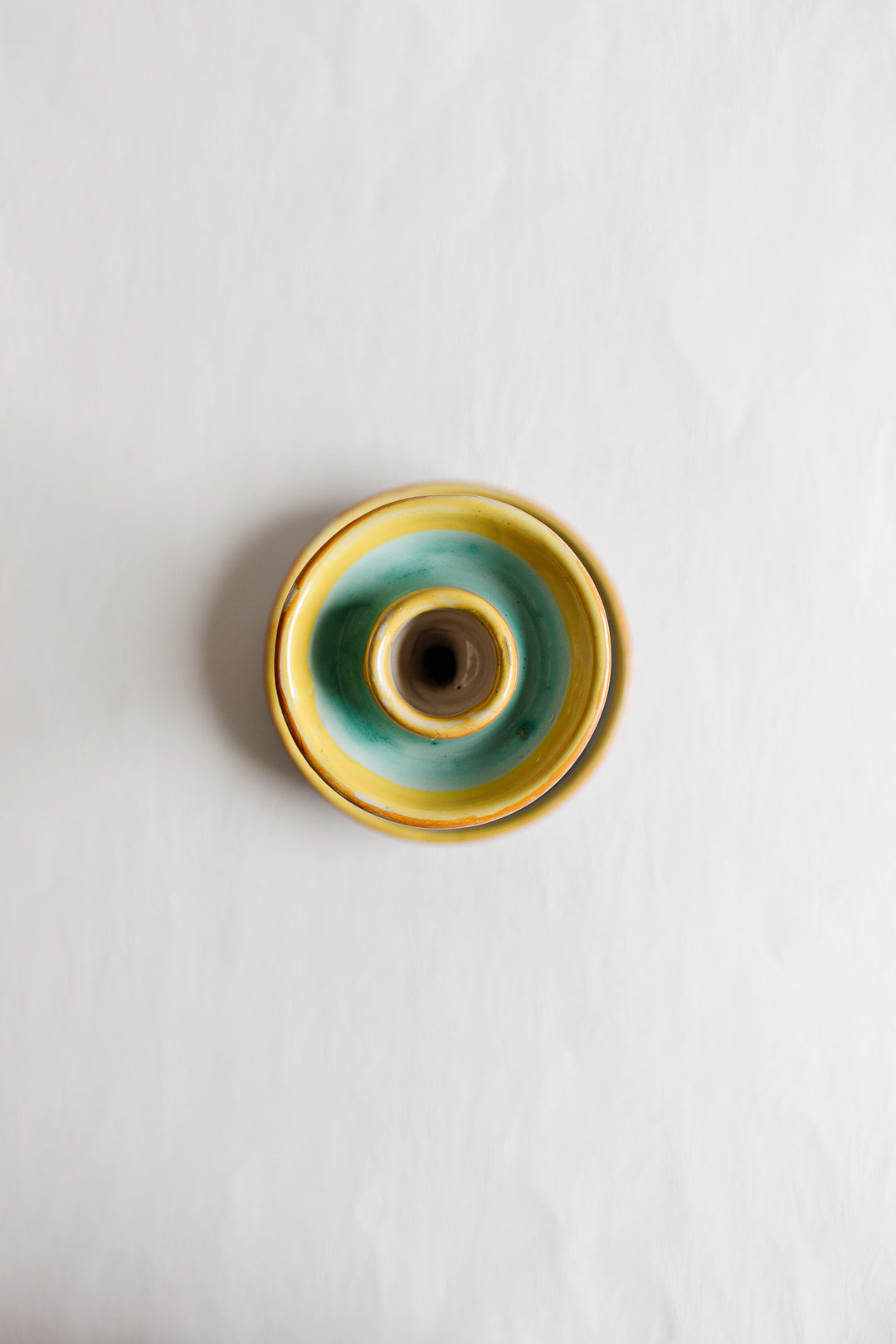 vintage italian hand painted candlestick