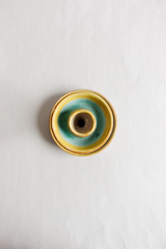 vintage italian hand painted candlestick