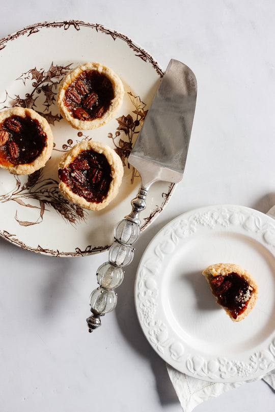 antique victorian blown glass pie server