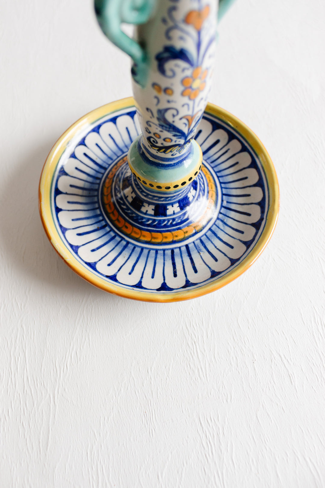 vintage italian hand painted candlestick