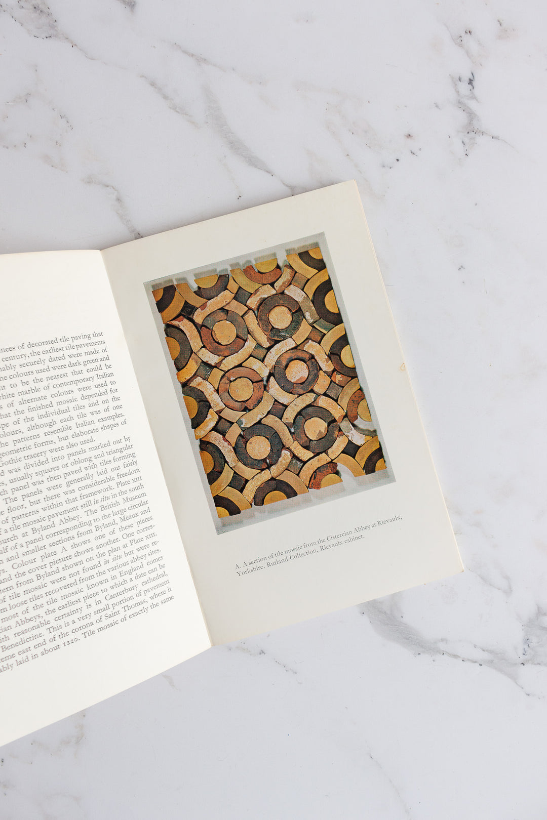 medieval tiles vintage book