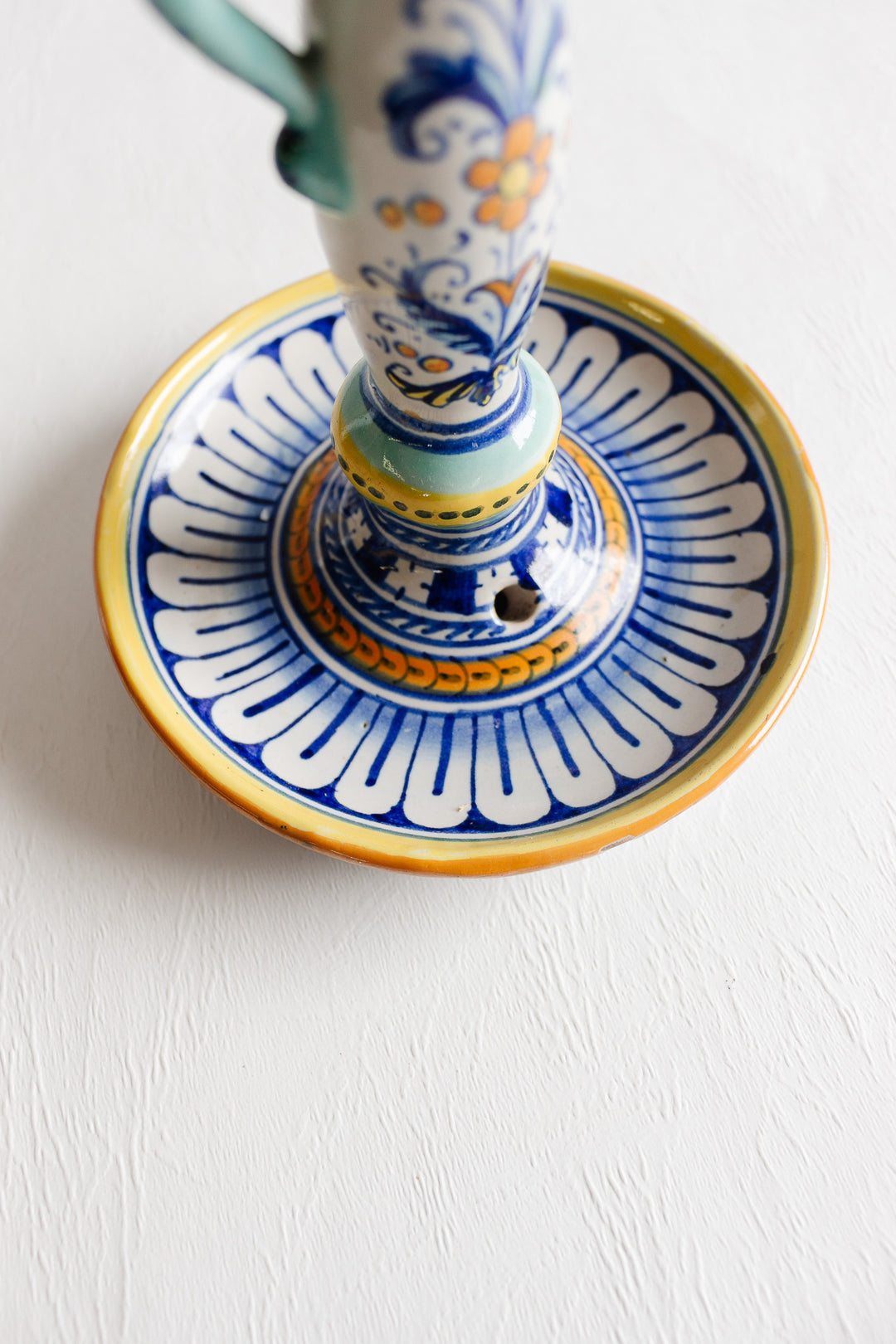 vintage italian hand painted candlestick