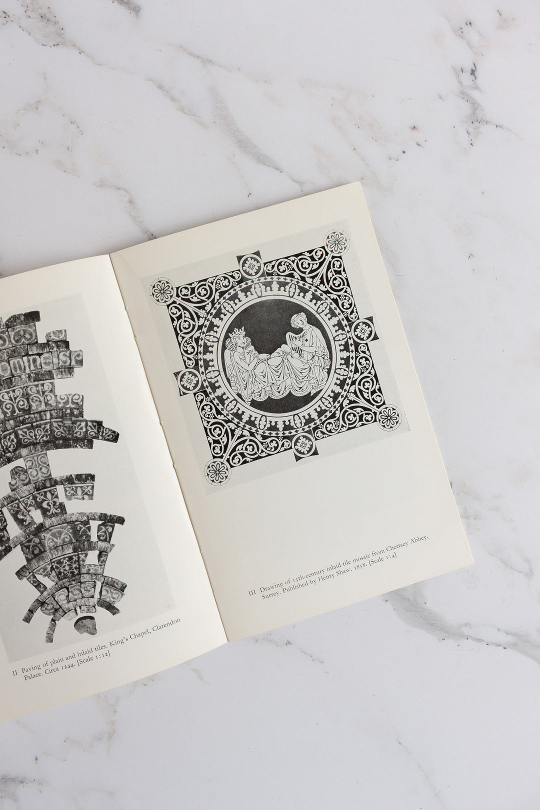 medieval tiles vintage book