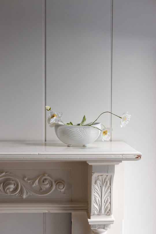 signed vintage kaiser porcelain bisque jardinière