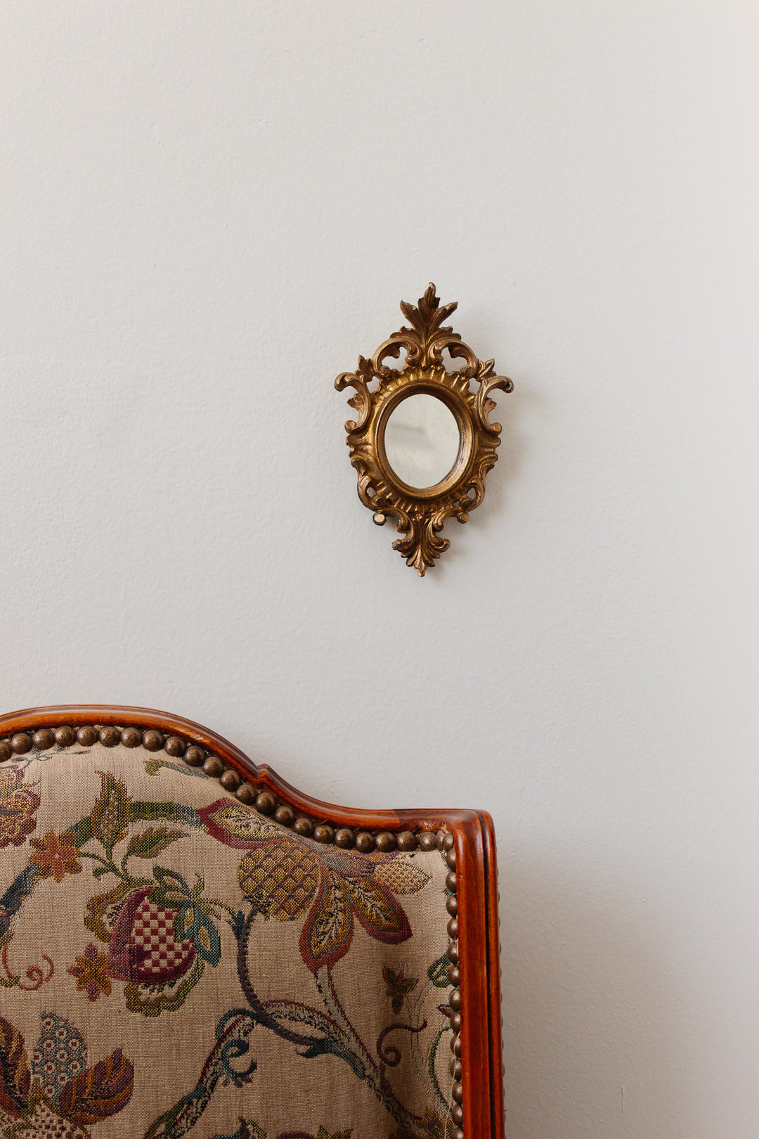 vintage italian petite gilt mirror