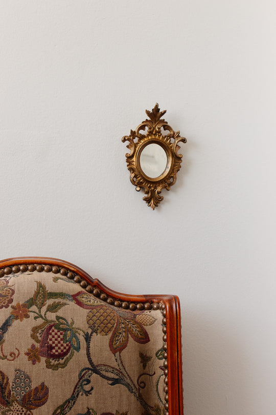 vintage italian petite gilt mirror