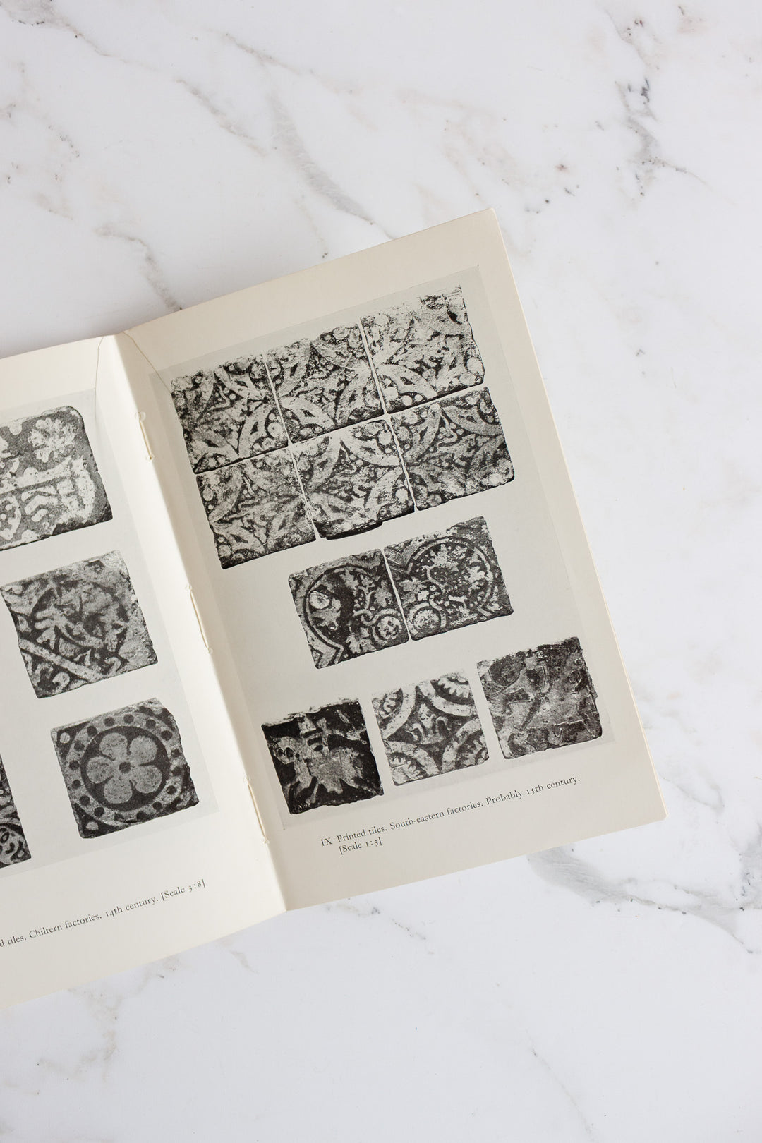 medieval tiles vintage book