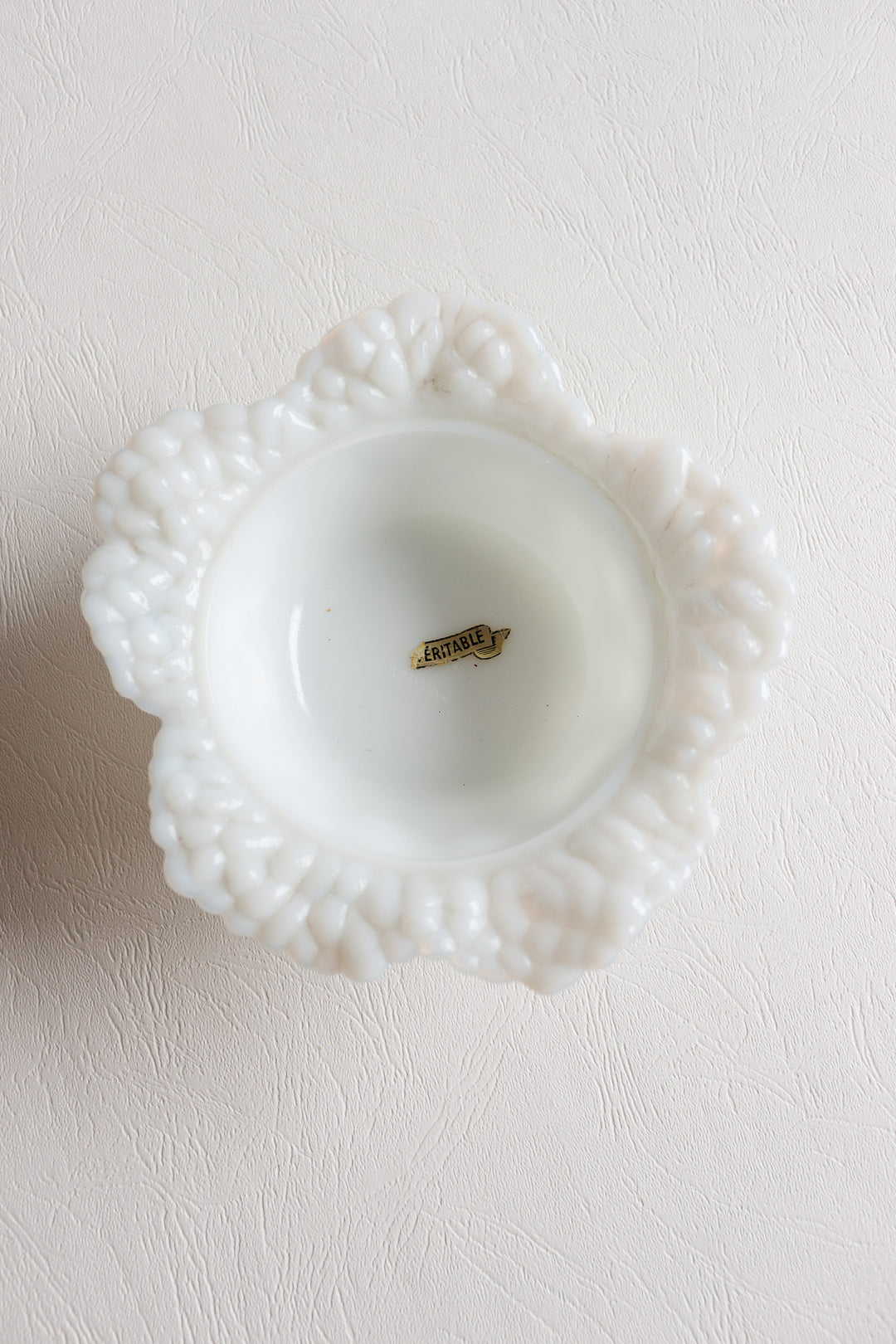 vintage french opaline lidded cabbage bowl