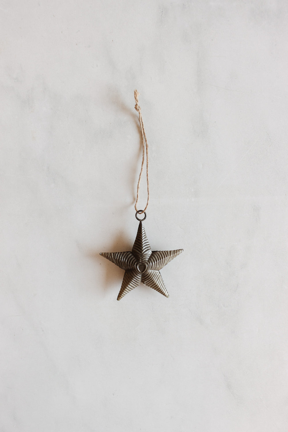 antique german pressed tin star ornament