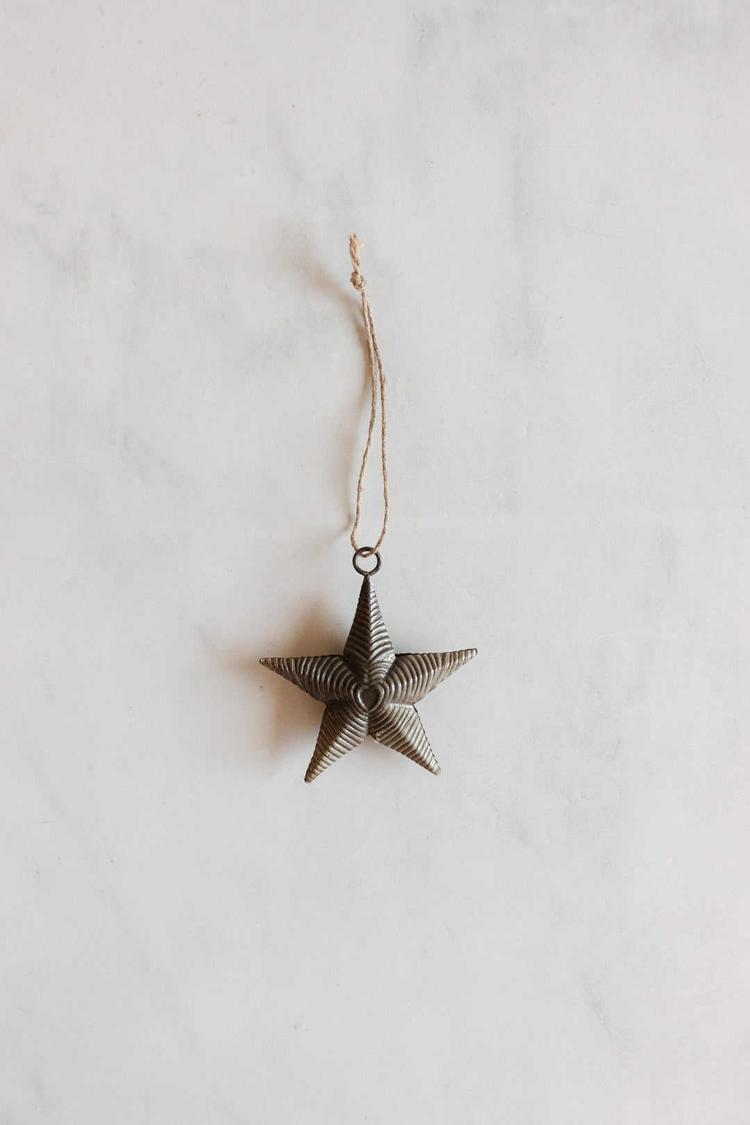 antique german pressed tin star ornament
