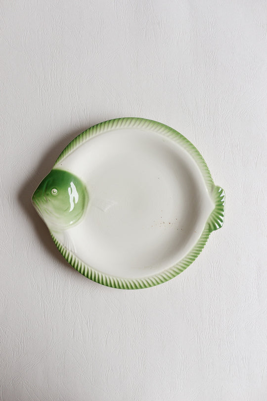 set of 3 antique french fish plates