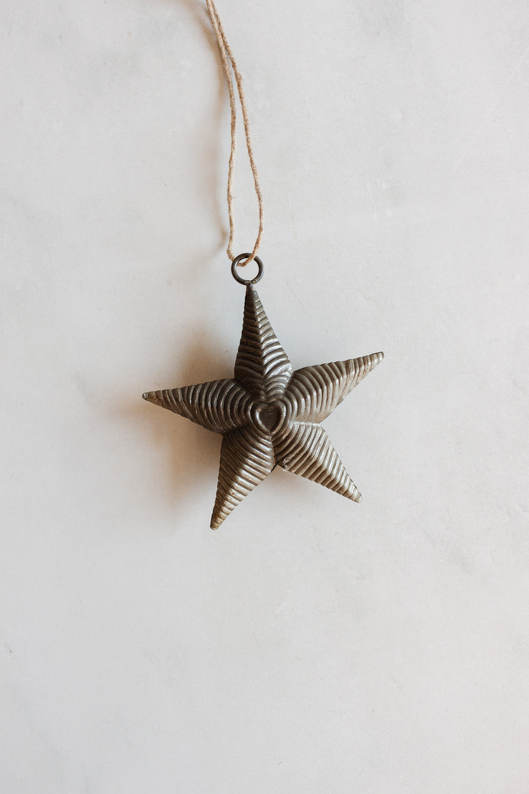 antique german pressed tin star ornament