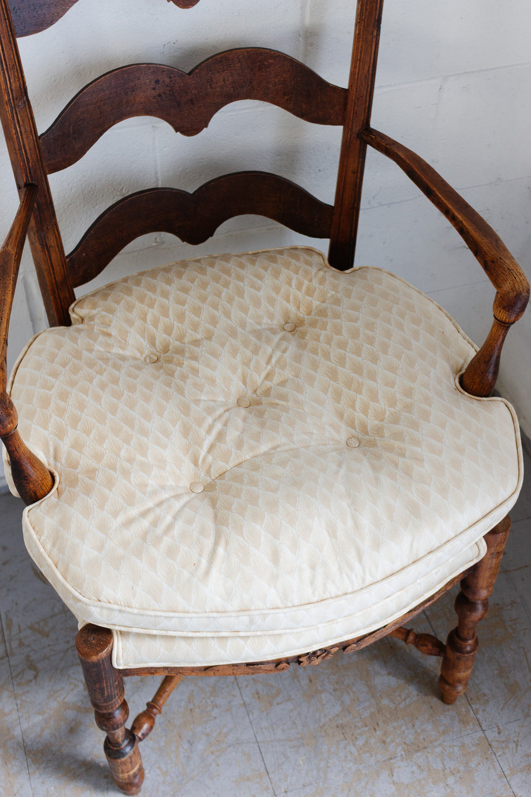 pair of antique french provençal oak his and hers fireplace chairs