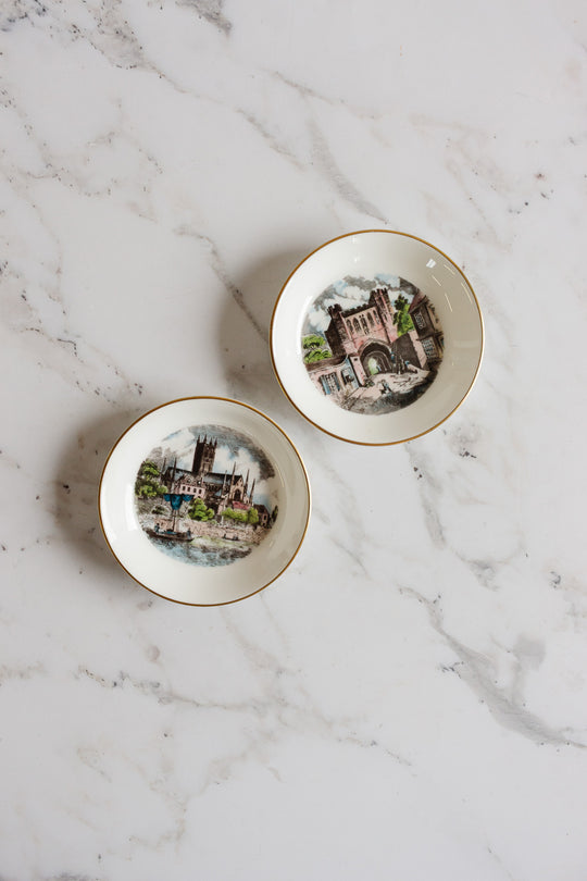 vintage royal worchester England catch-alls, set of 2