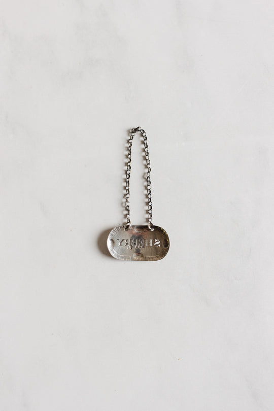 vintage English liquor decanter  tags