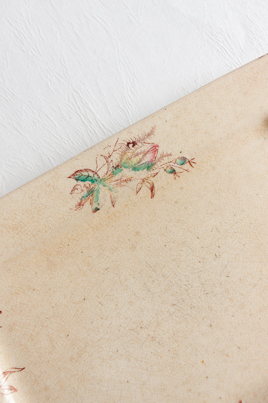 19th century early transferware platter