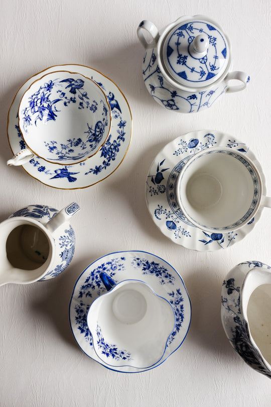vintage English royal york hand "petite blue" teacup