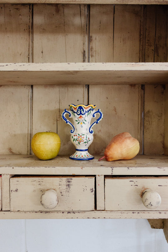 vintage french "fait main" rouen trophy vase