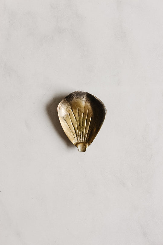 vintage french brass lotus ashtray