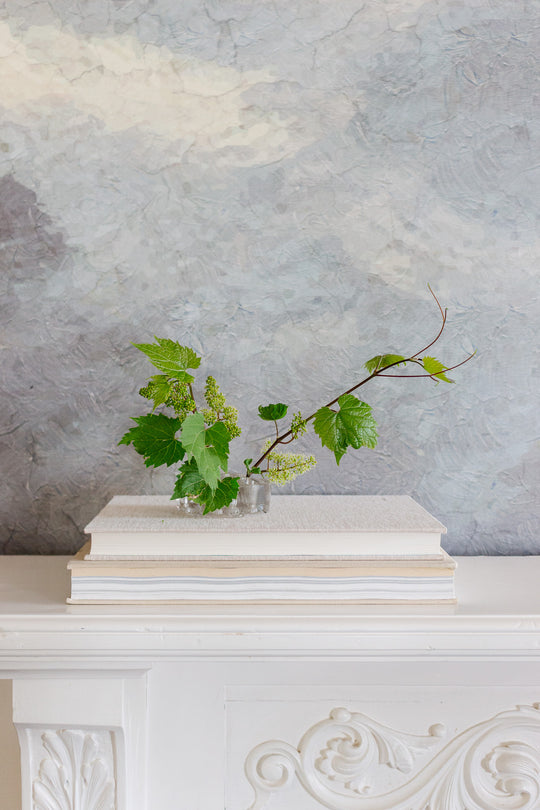 antique french glass floral frog