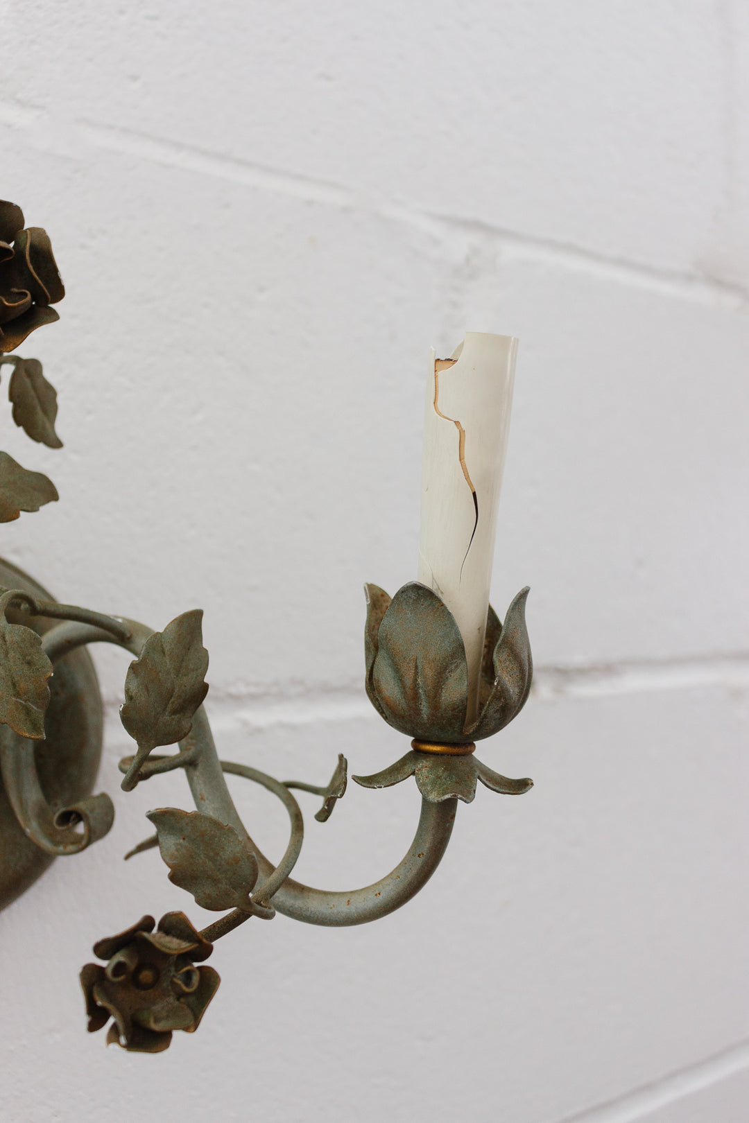 pair of 1960s Italian painted tole sconces