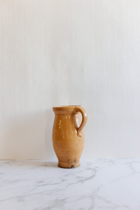 vintage french tall stoneware vase