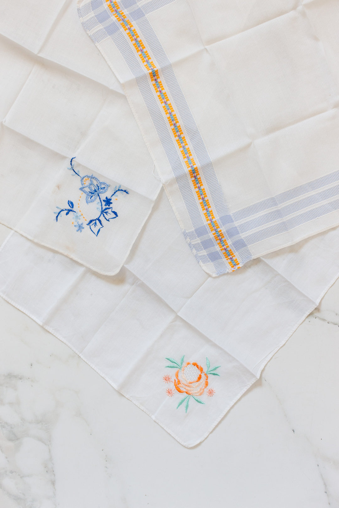 vintage french petite hankerchief