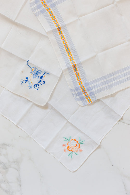 vintage french petite hankerchief