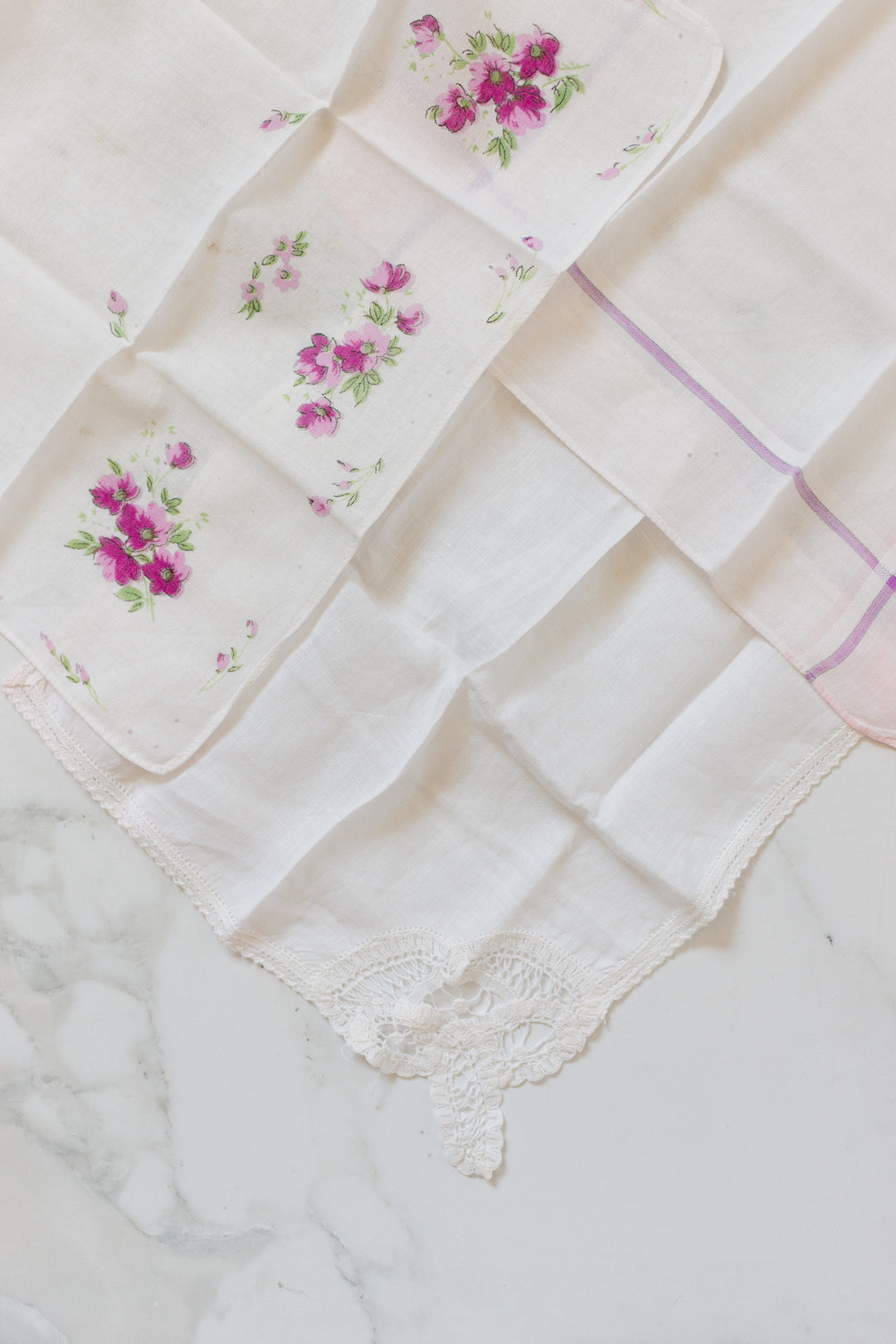 vintage french petite hankerchief