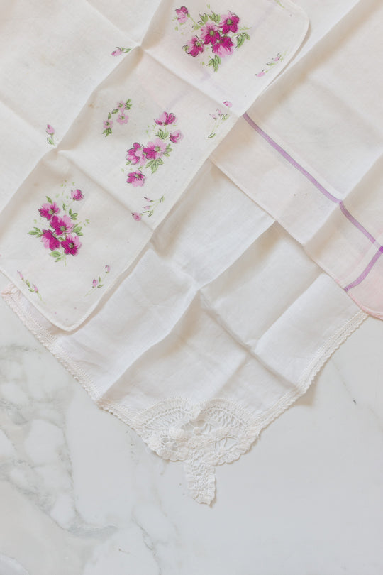 vintage french petite hankerchief