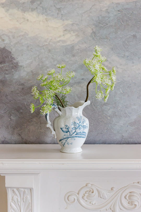 antique french transferware pitcher